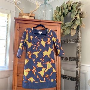 LOFT 3/4 sleeve floral shift dress 0P